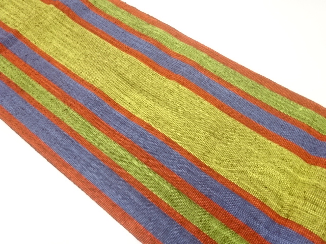 手織り真綿紬縞織出し名古屋帯